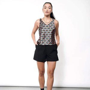 Wildfang The Empower Satin Cami in Mod Print Size XL NWT